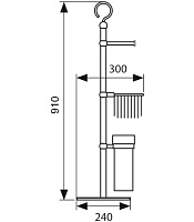 2615 Напольный держатель для туалетной бумаги и ёршика_3