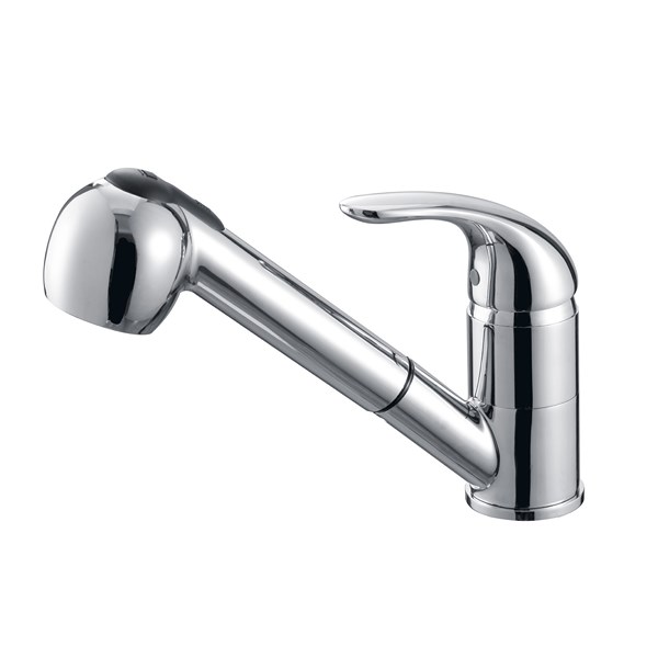 Смеситель KAISER Safira 22066 для кухни, хром, излив поворотный, выдвижной, латунь