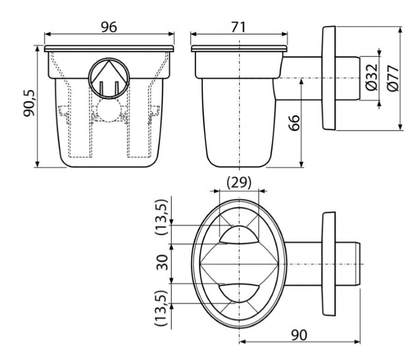 Воронка с шариком для сбрасываемого конденсата