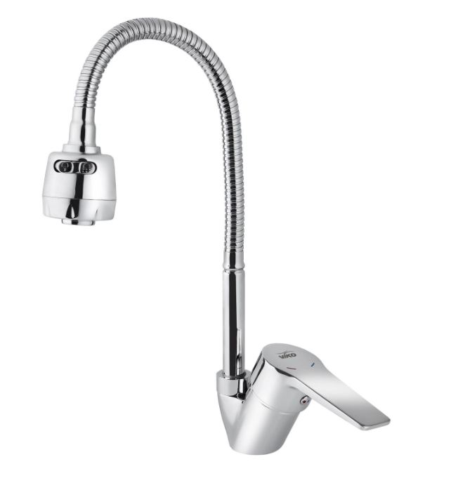 Смеситель VIKO кухня боковой с  гибким изливом Ø40 с гайкой