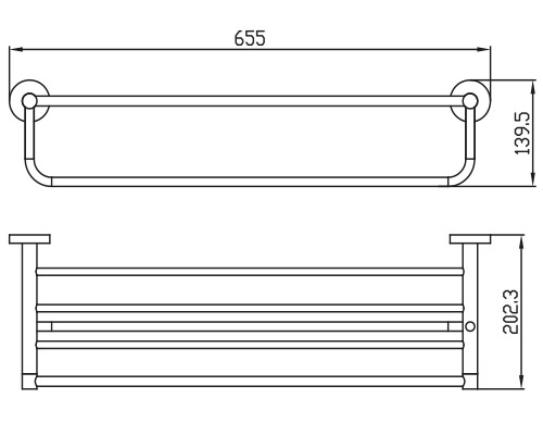 4109 Полка для полотенец с держателем_2