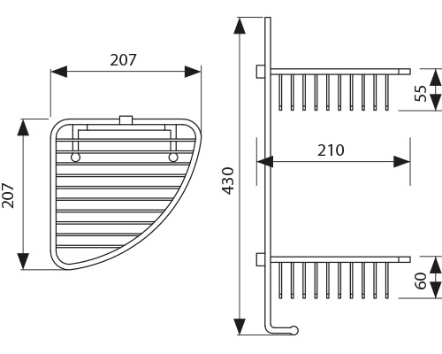 5072 Полка настенная(двойная) угловая_2