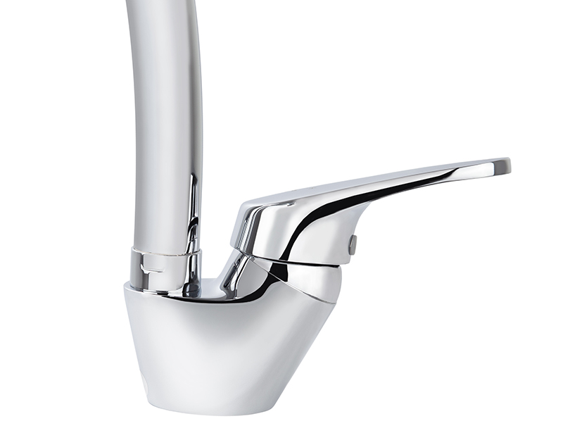 Смеситель KAISER County 55244 для кухни, хром, излив поворотный, латунь