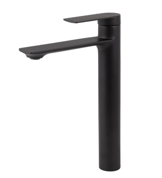 Смеситель VIKO для раковины высокий Ø35 (латунь), черный матовый