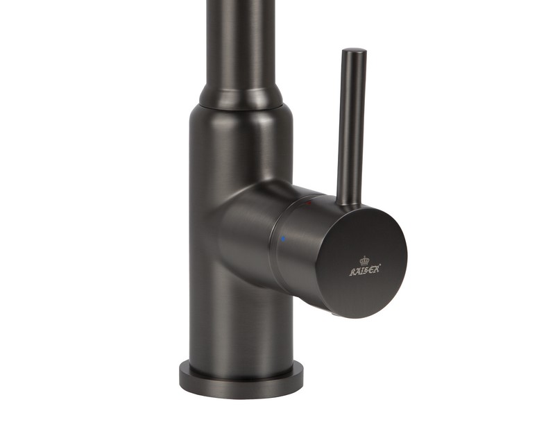 Смеситель KAISER Teka 13044-15 для кухни с подачей фильтрованной воды, воронёная сталь, излив поворо