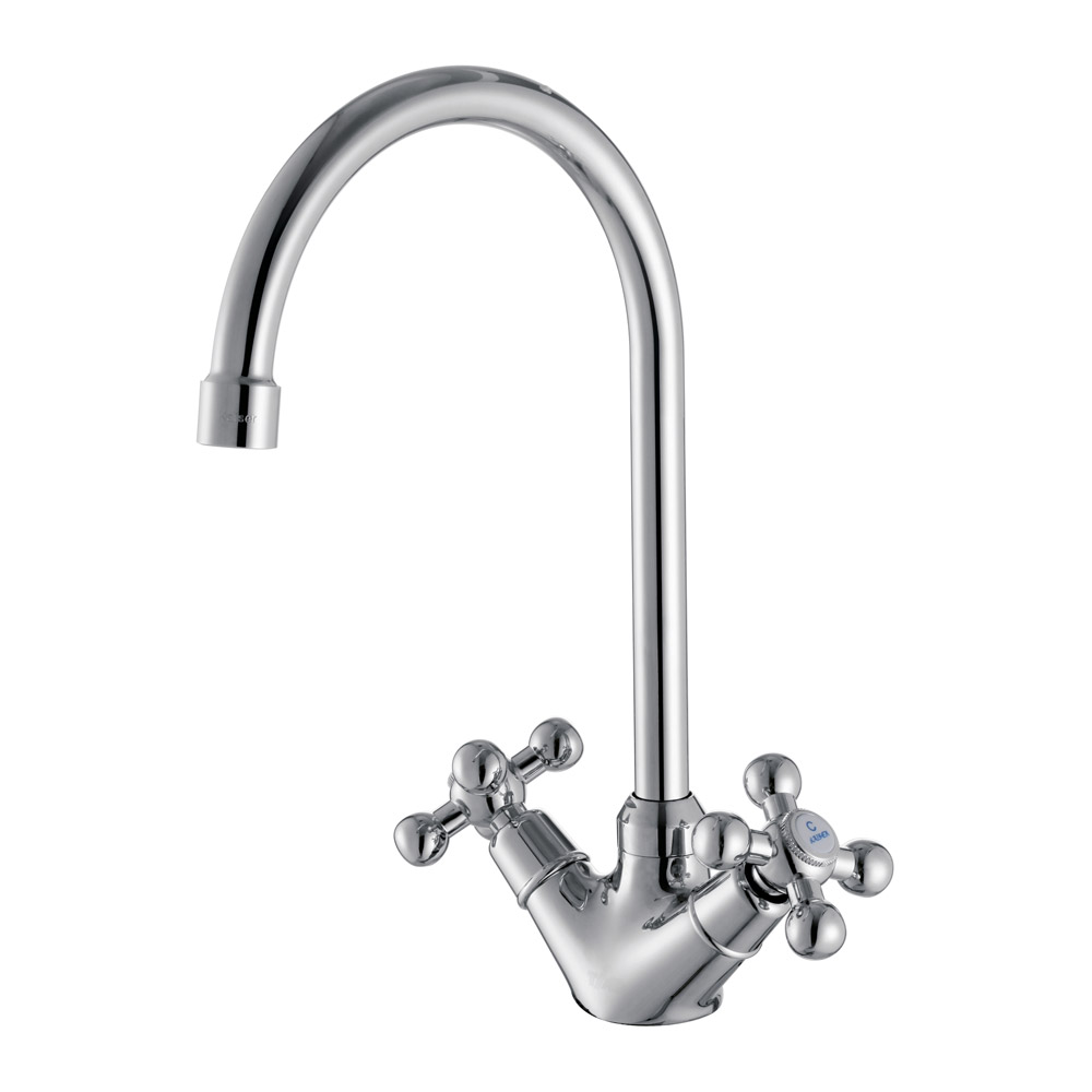 Смеситель KAISER Carlson 11043 для кухни, хром, излив поворотный, латунь