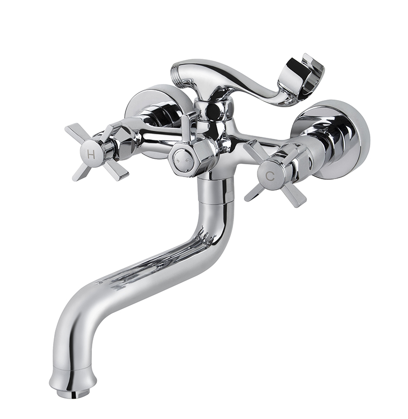 Смеситель KAISER Cross 41022 для ванны и душа, латунь, хром, поворотный