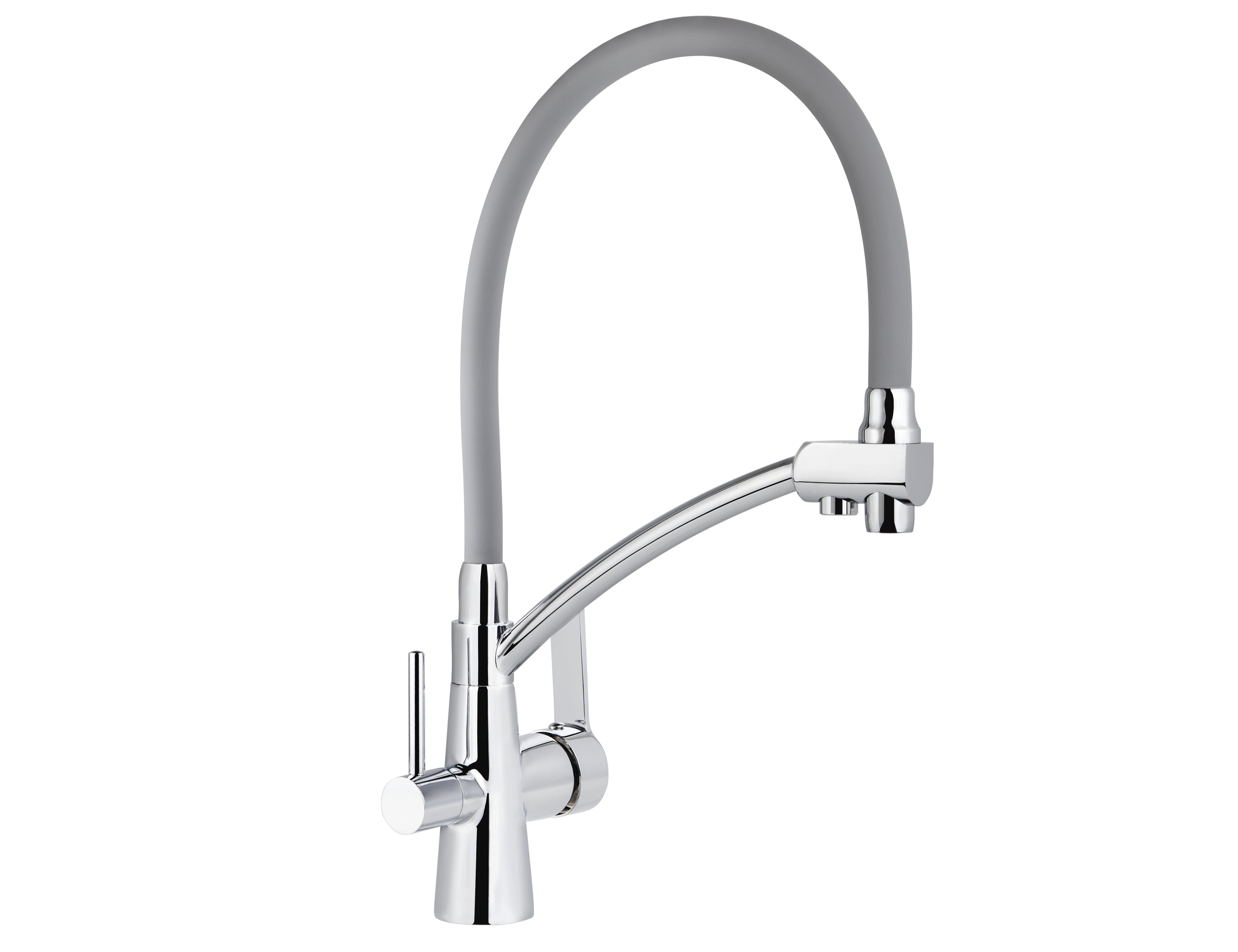 Смеситель VIKO  V-5524 для кухни, хром, излив гибкий, поворотный, под фильтр, латунь