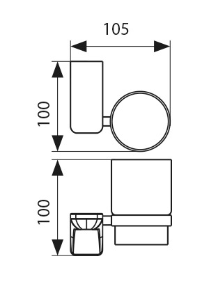 Держатель стакана(стекло) KAISER хром 
