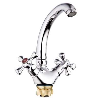 Смеситель G-lauf  QTZ4-C827 для кухни, хром, излив поворотный, цинковый сплав