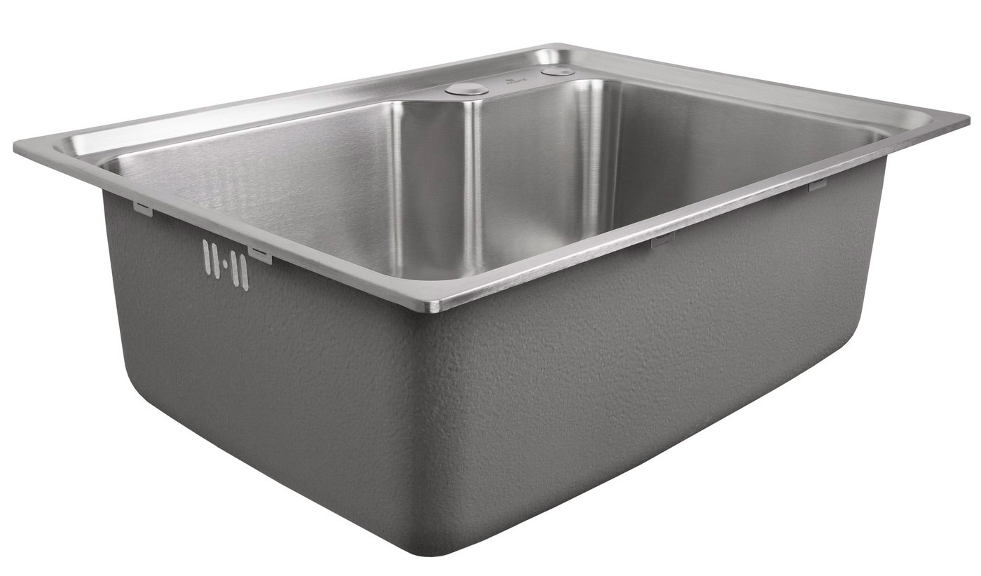 Мойка из нержавейки KAISER 580x430x210*0,8mm (цвет покрытия: сталь) /сифон