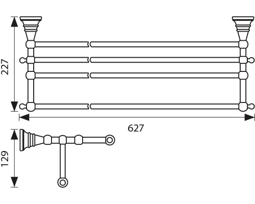 2209 Полка для полотенец с держателем_2