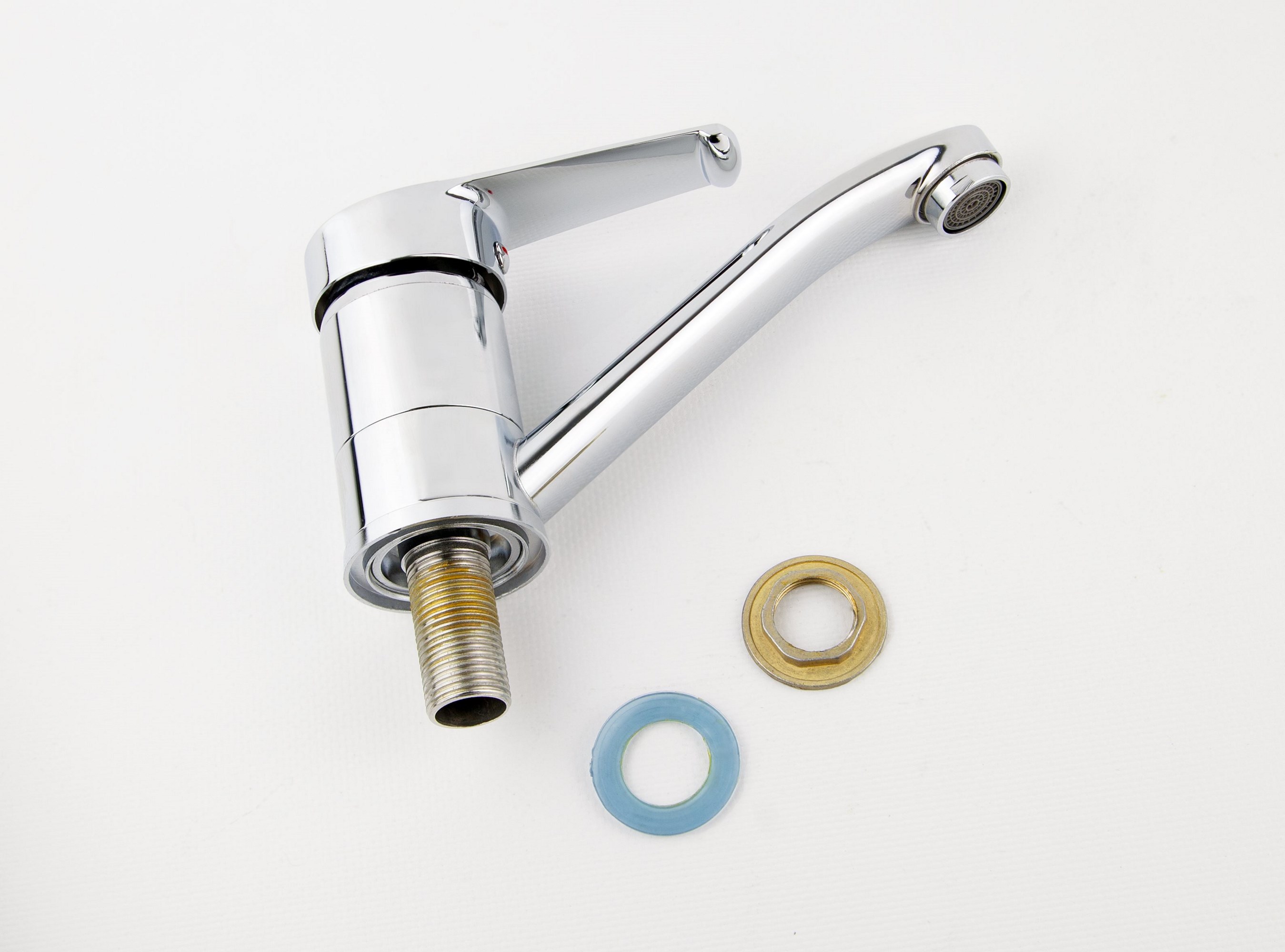 Смеситель VIKO  V-3500 для кухни, хром, излив неповоротный, цинковый сплав