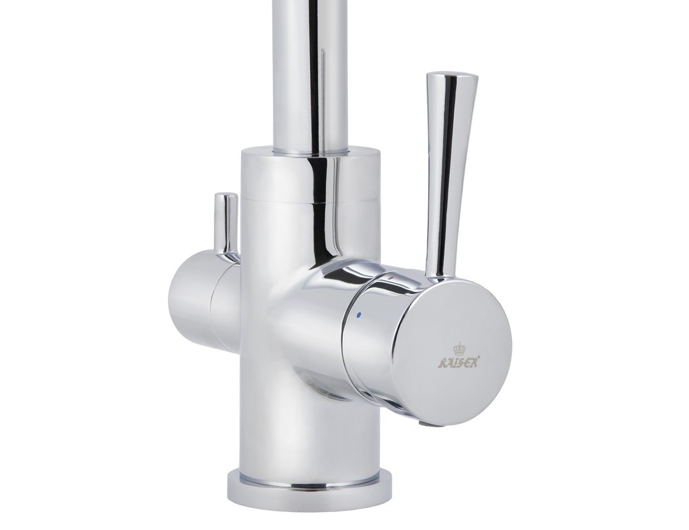 Смеситель KAISER Merkur 26044 для кухни с подачей фильтрованной воды, хром, излив поворотный, латунь