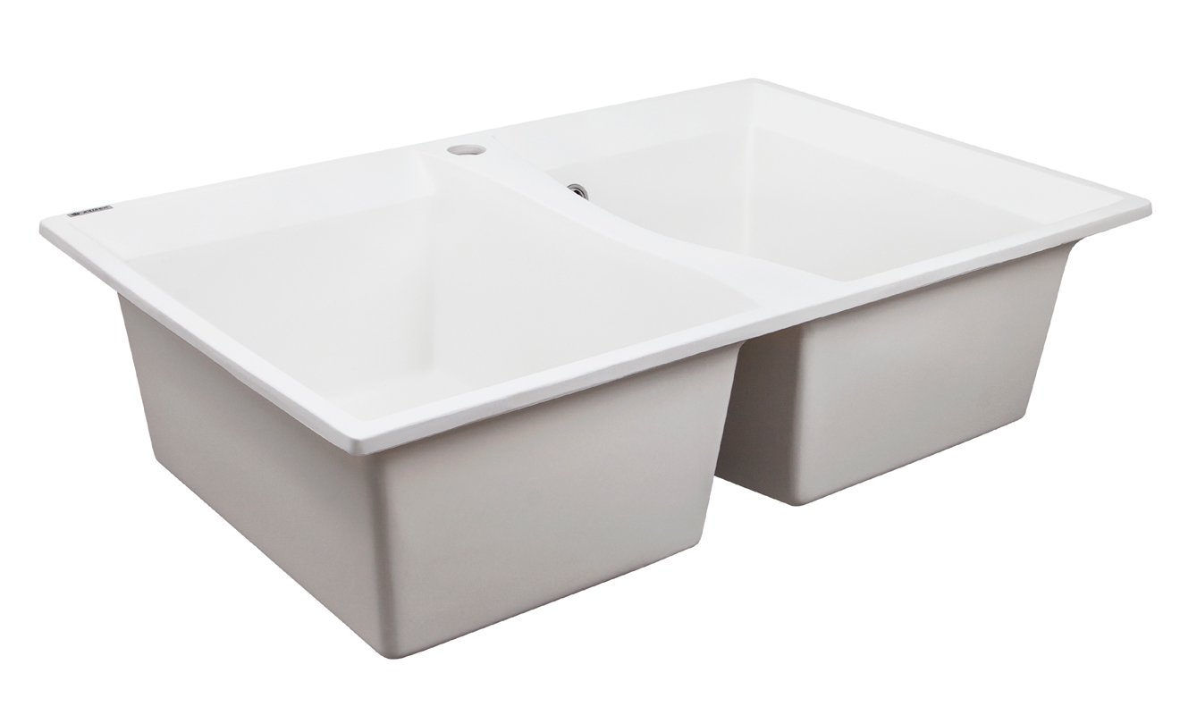 Мойка-Мраморная  (двойная) "KAISER"  5078 White (цв.241)