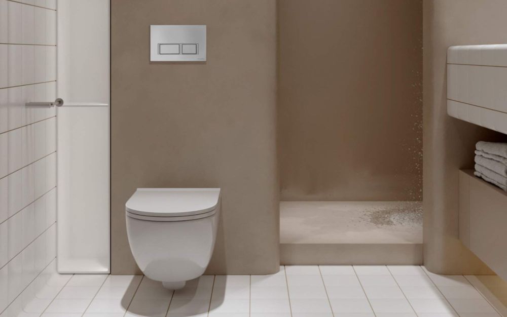 Визуальное расширение пространства: подвесная сантехника и скрытые люки