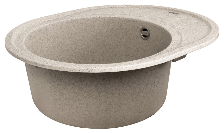 Мойка-Гранит "KAISER"  620x500x220 песочный мрамор(овальная)