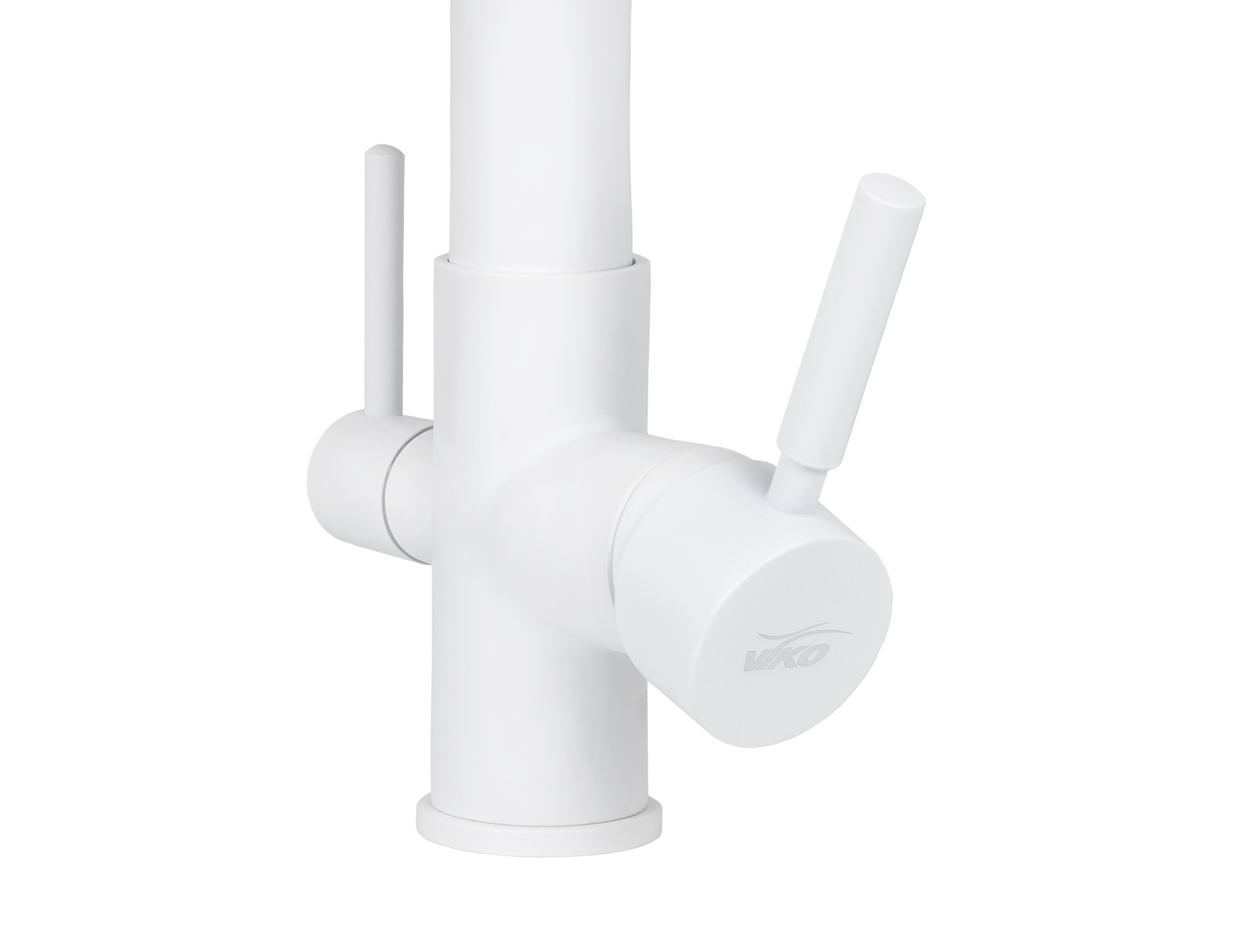 Смеситель VIKO  V-5604 для кухни, белый, излив поворотный, латунь