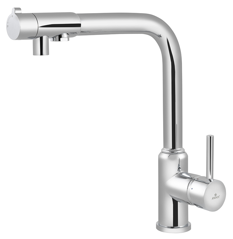 Смеситель KAISER Teka 13044 для кухни с подачей фильтрованной воды, хром, излив поворотный, латунь