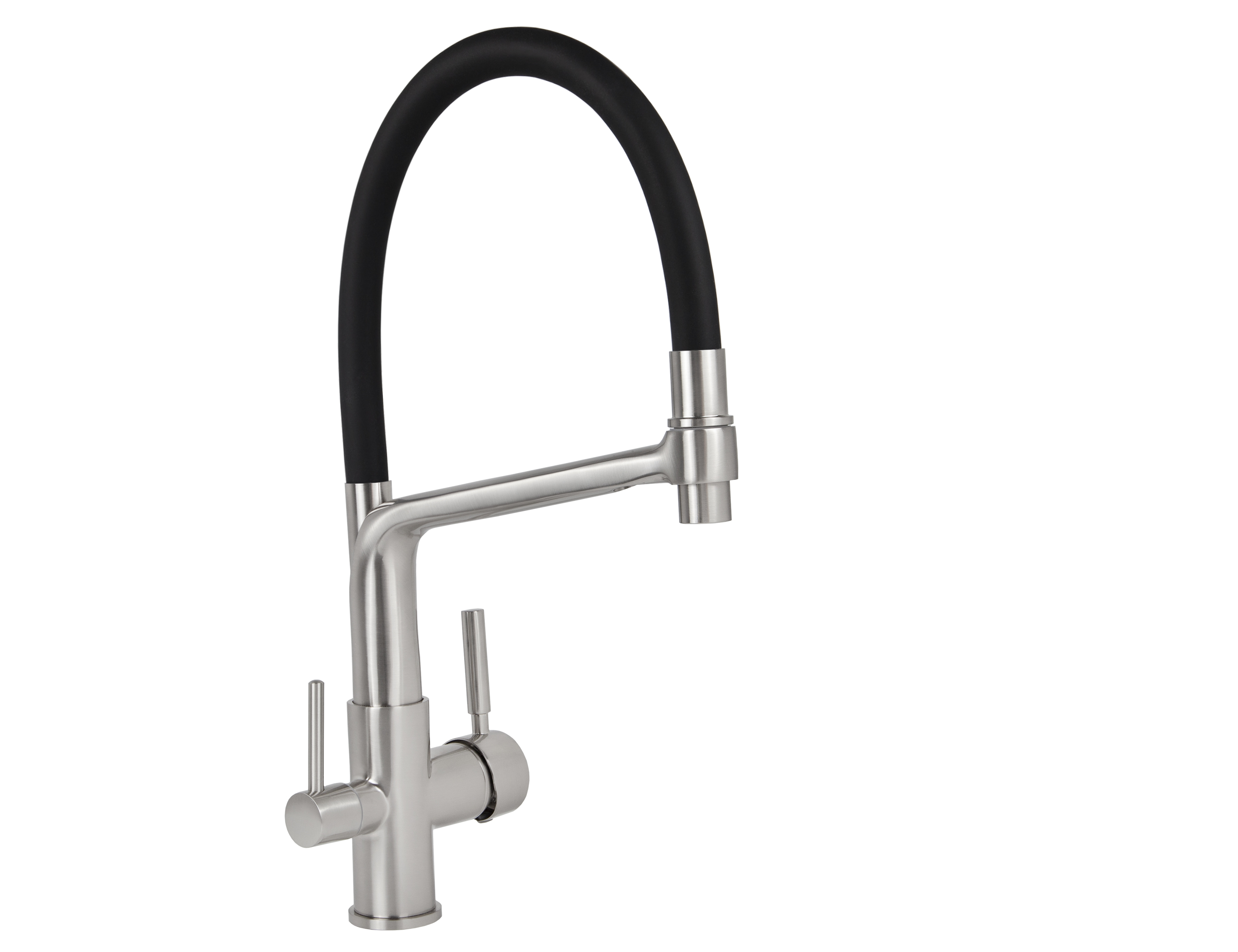 Смеситель VIKO  V-5605 для кухни, черный, излив поворотный, латунь