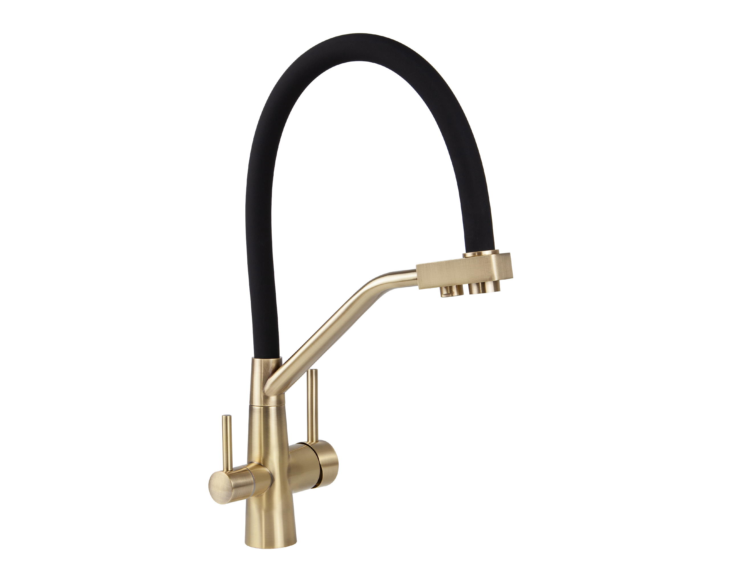 Смеситель VIKO  V-5831 для кухни, бронза, излив поворотный, нержавеющая сталь