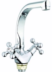 Смеситель G-lauf  QTZ4-D856 для кухни, хром, излив поворотный, цинковый сплав