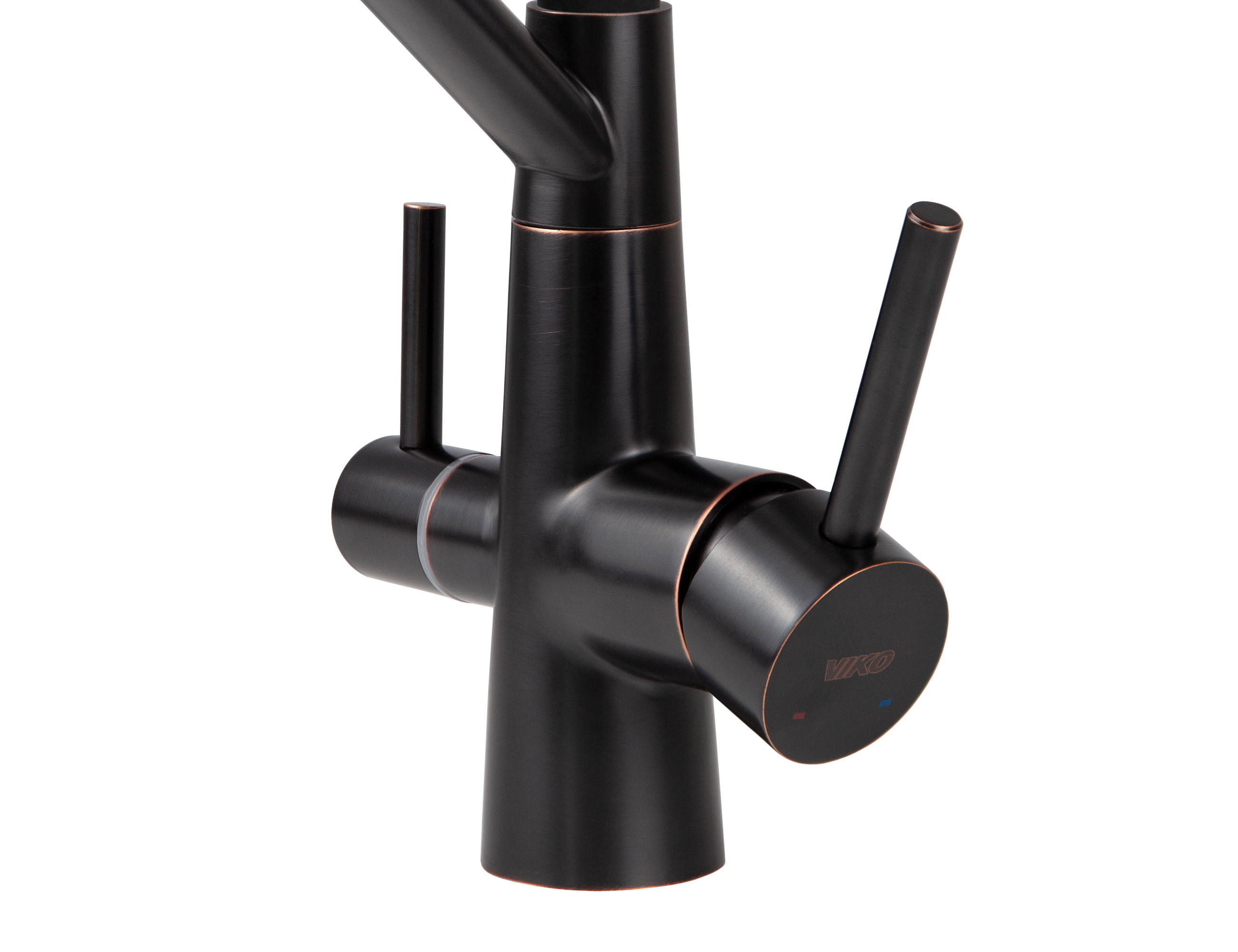 Смеситель VIKO  V-5862 для кухни, черный, излив поворотный, нержавеющая сталь