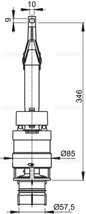 Сливной механизм для системы инсталляции, (Alca PLAST)  арт. A06