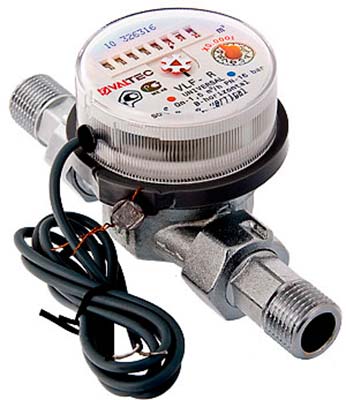 Счетчик воды 1/2" 80мм Импульсный VALTEC до +90*C  