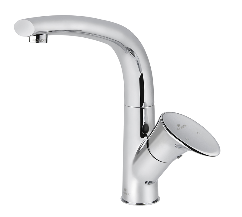 Смеситель KAISER Calla 71044 для кухни, хром, излив поворотный, латунь
