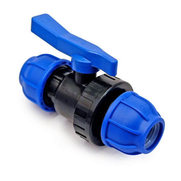 ПНД Кран шаровый  компрессионный 32 х 32 Pro-Aqua 