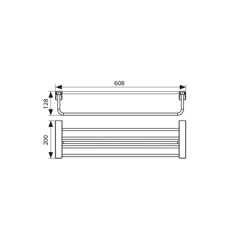 1509 Полка для полотенец с держателем_2 1509 Полка для полотенец с держателем_2