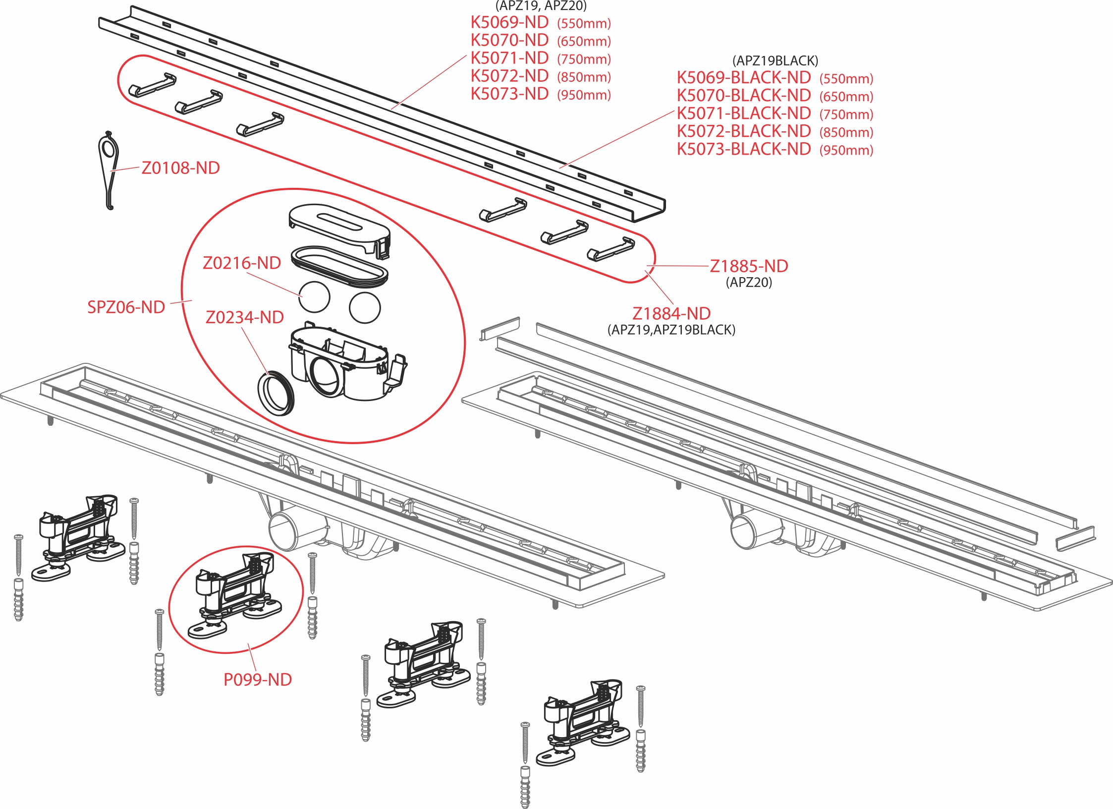 Водоотводящий желоб с решеткой нержавеющая сталь / под плитку