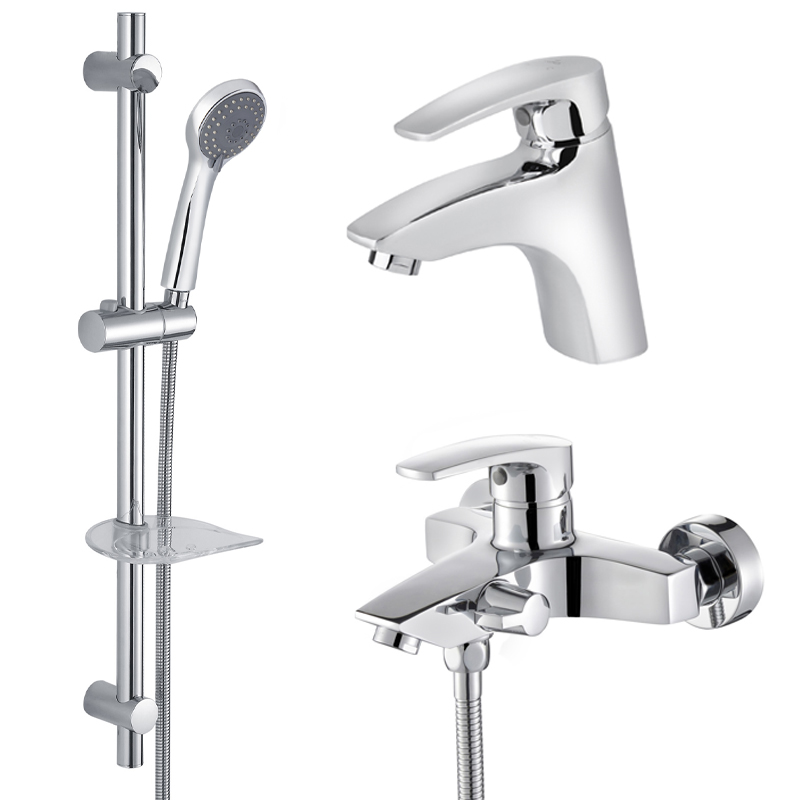 Смеситель ПСМ Guss 6800К для ванны и душа, латунь, хром, неповоротный