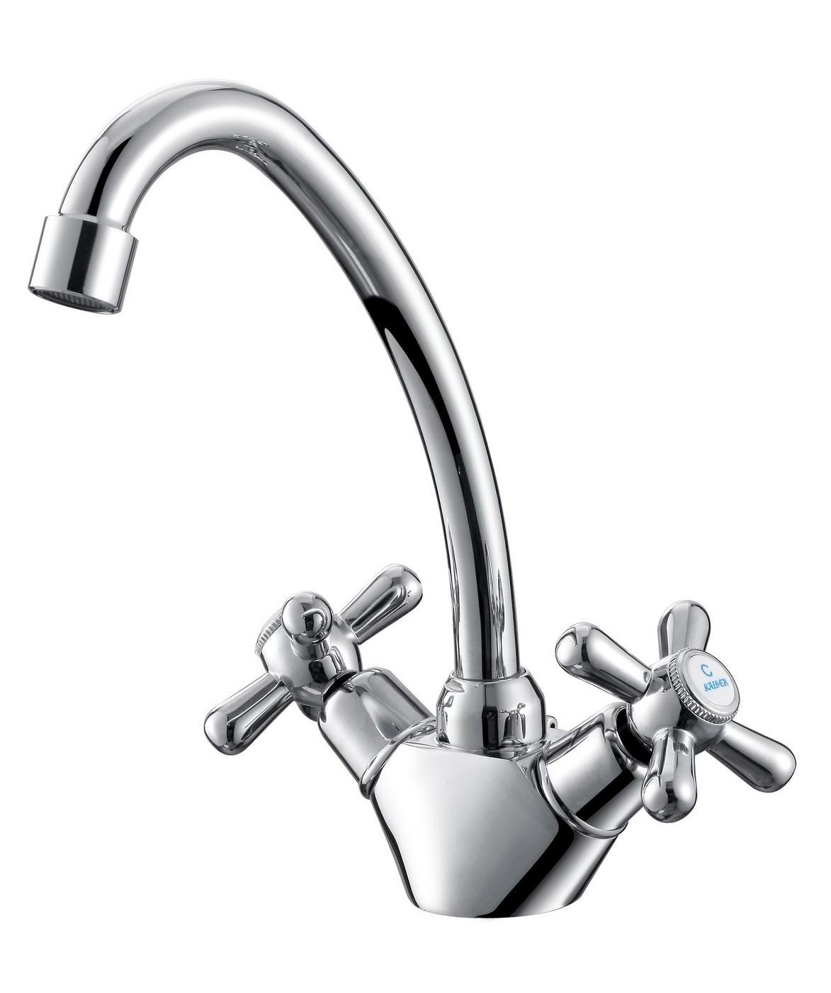 Смеситель KAISER Carlson 11022 для кухни, хром, излив поворотный, латунь