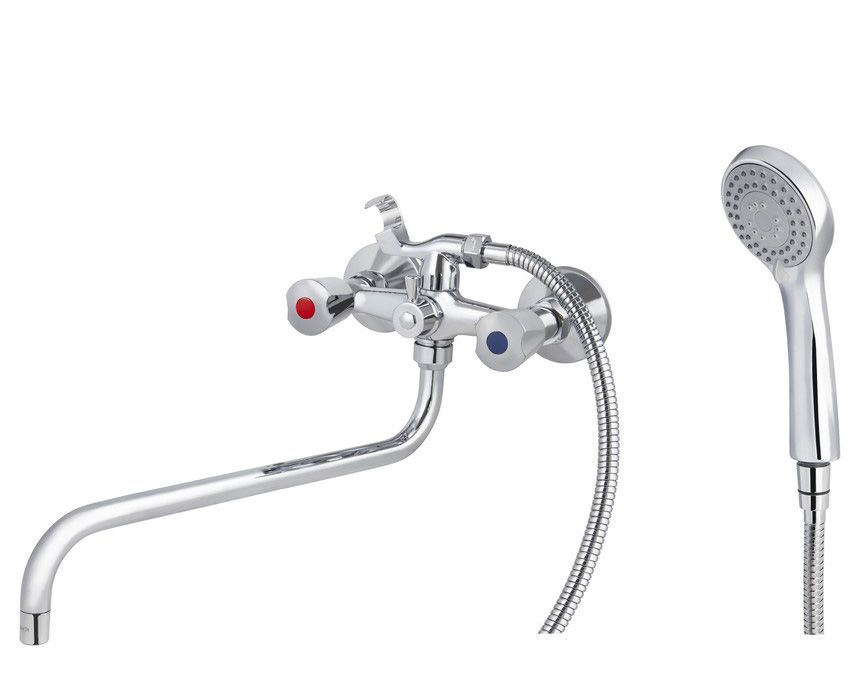 Смеситель KAISER Luna 11080 для ванны и душа, латунь, хром, поворотный