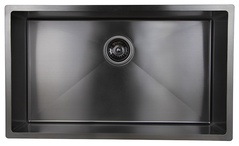 Мойка из нержавейки KAISER 740x440x200*2.0+1.2mm (воронёная сталь) /сифон