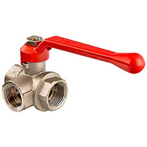 Кран шар. VALTEC 3/4" трехходовой тип *Т*