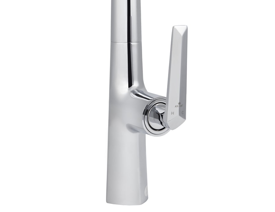 Смеситель KAISER Strike 09066 для кухни, хром, излив поворотный, выдвижной, латунь