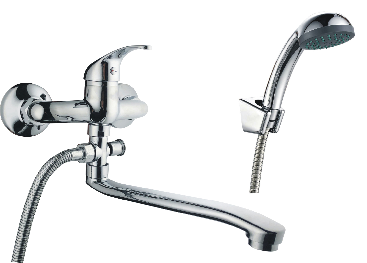 Смеситель Hansgrohe  ПСМ-104-21 для ванны и душа, латунь, хром, поворотный