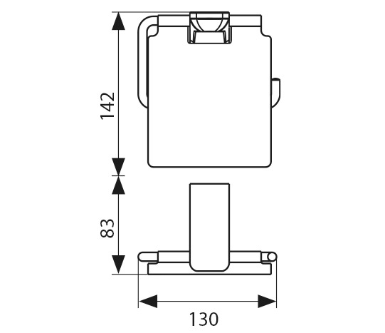 Держатель туалетной бумаги KAISER бронза