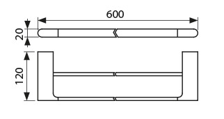 2708 Держатель полотенца(прямой) двойная L-600mm_2