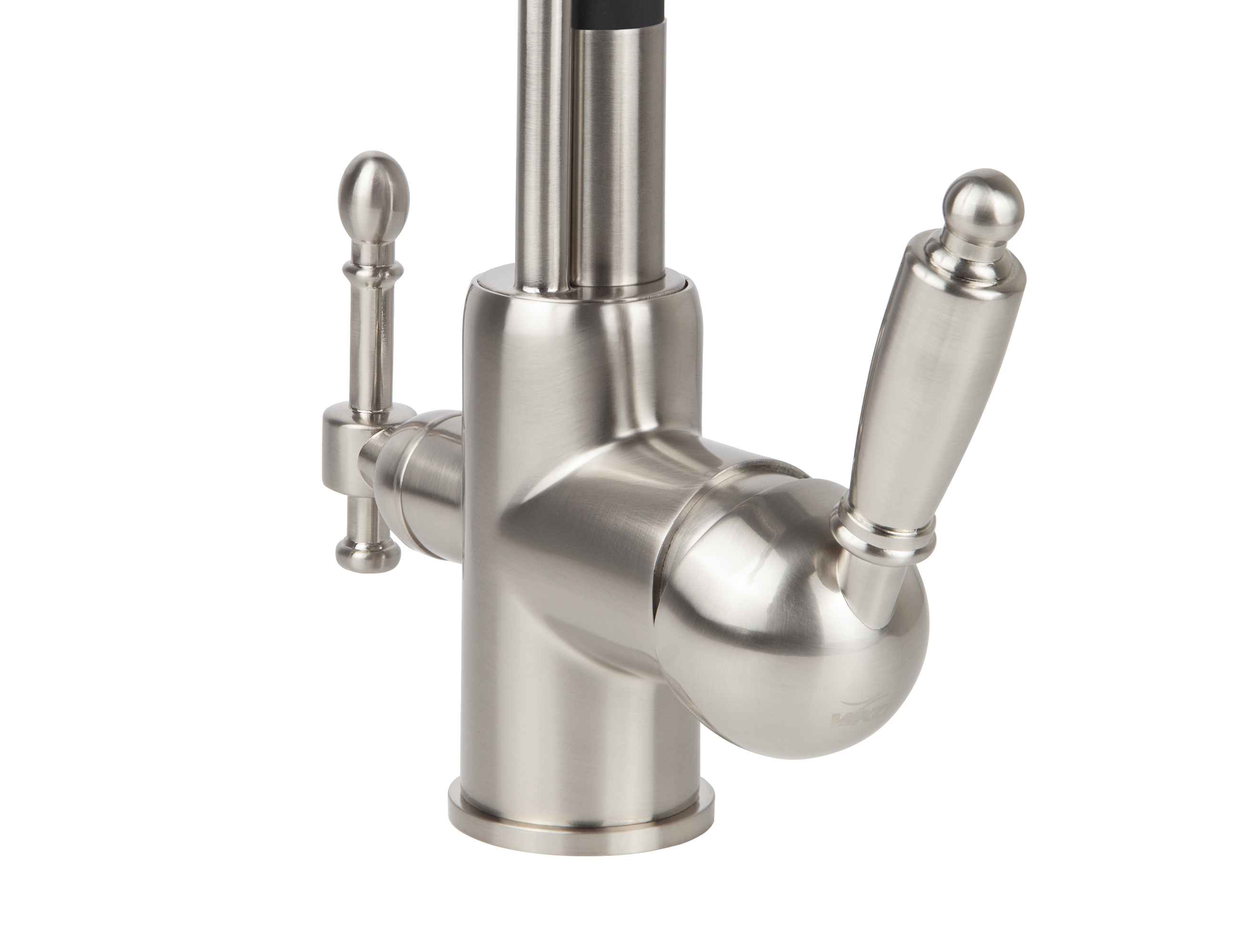 Смеситель VIKO  V-5615 , чёрный, излив гибкий, поворотный, под фильтр, латунь