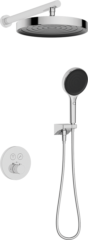 Душевая система встариваемая с термостатом KAISER Sano 08277, хром, латунь