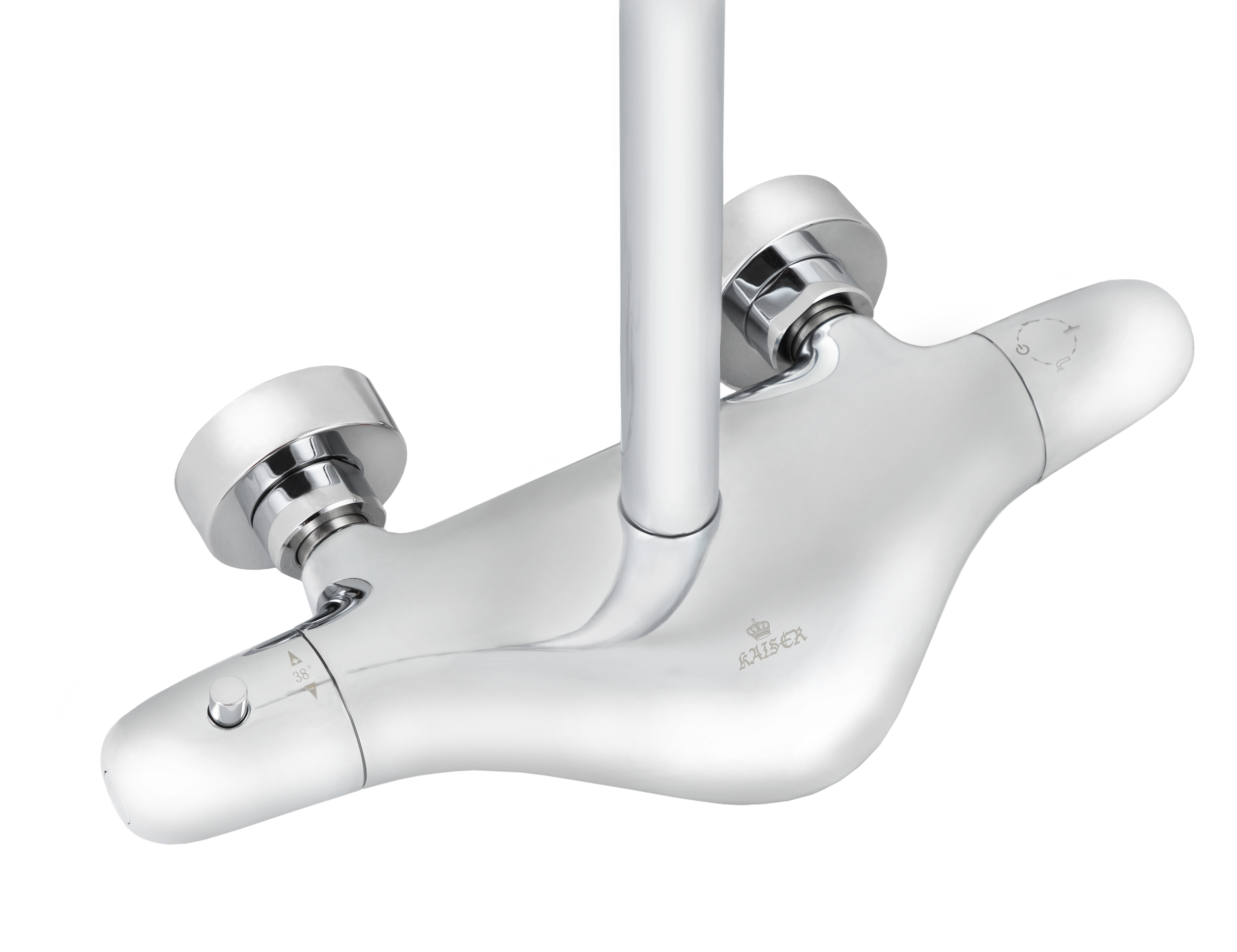 Душевая система с термостатом KAISER Plane 07182, хром, латунь