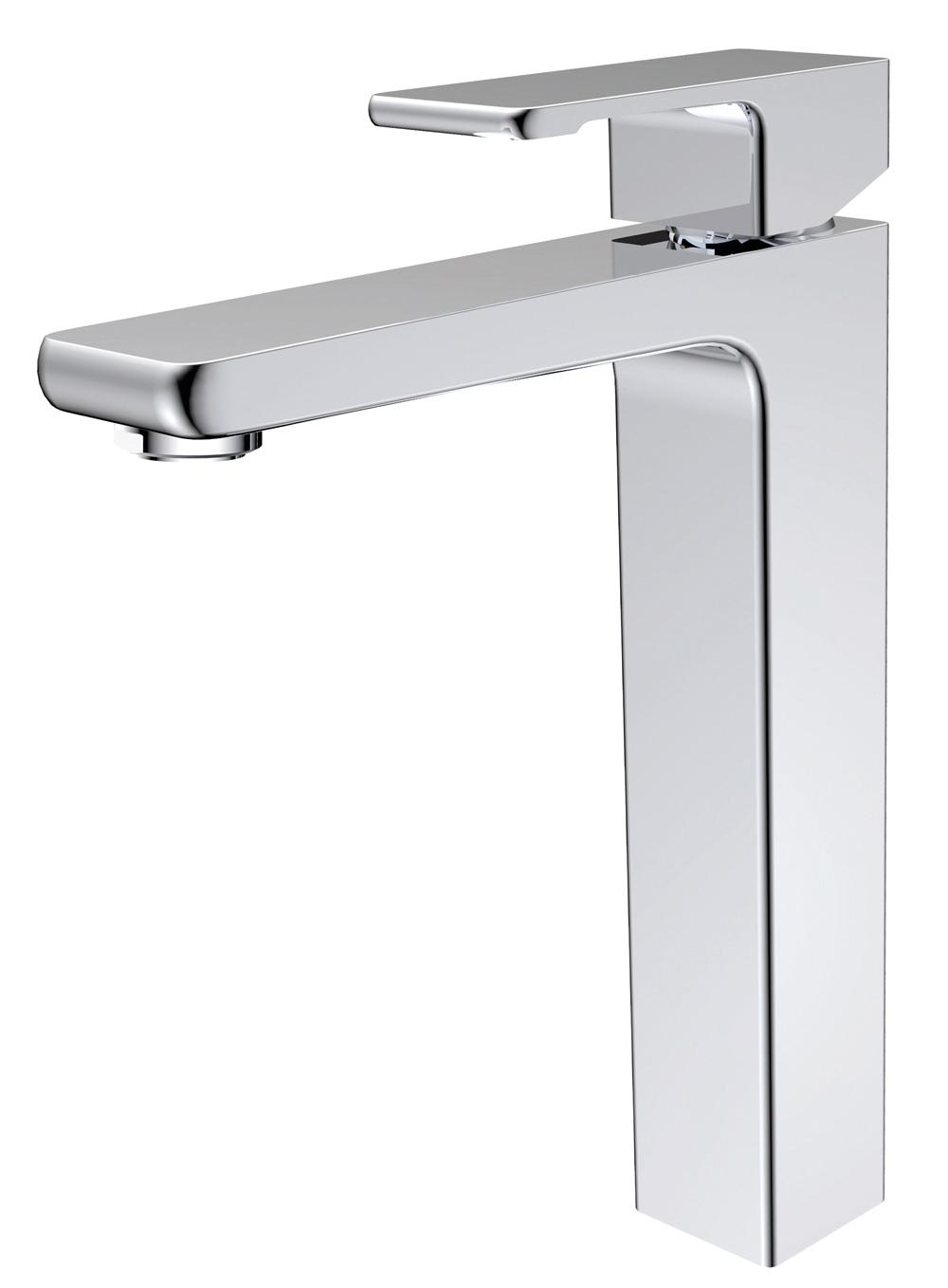 Смеситель KAISER Elite 01111 для раковины с гайкой, высокий, латунь, хром