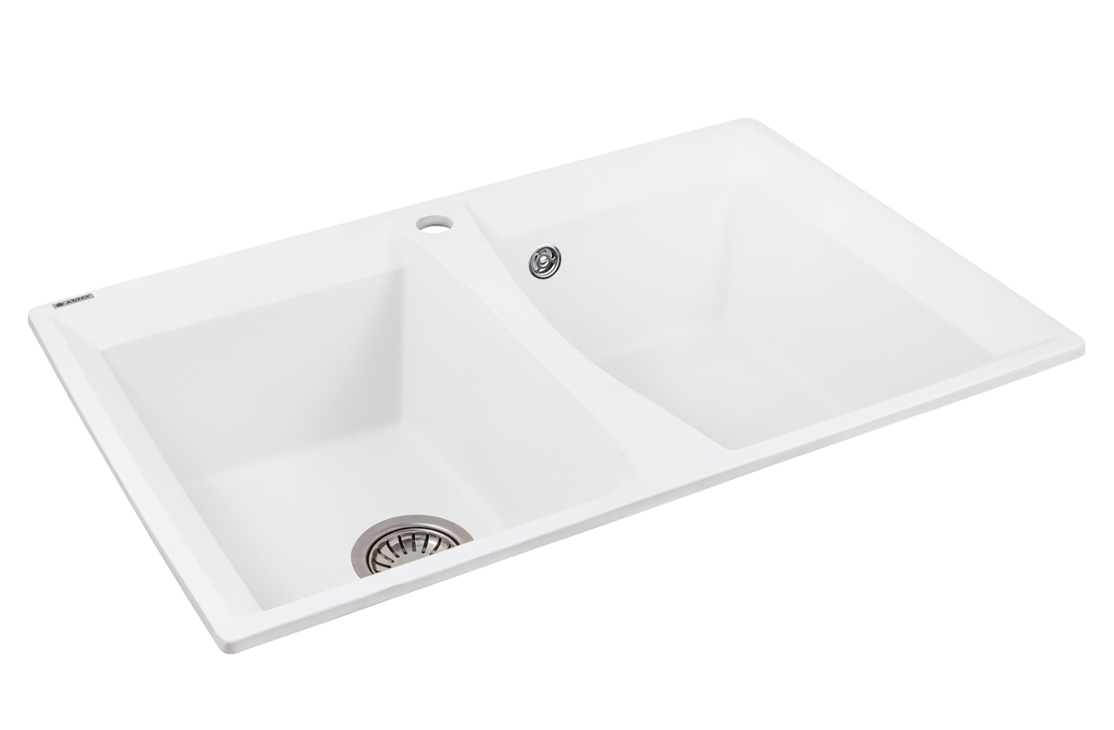 Мойка-Мраморная  (двойная) "KAISER"  5078 White (цв.241)