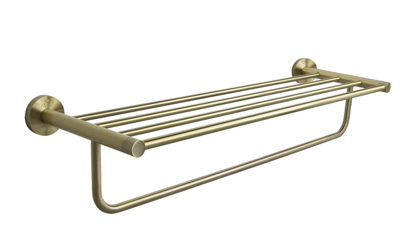 Полка для полотенец с держателем KAISER бронза (нерж)