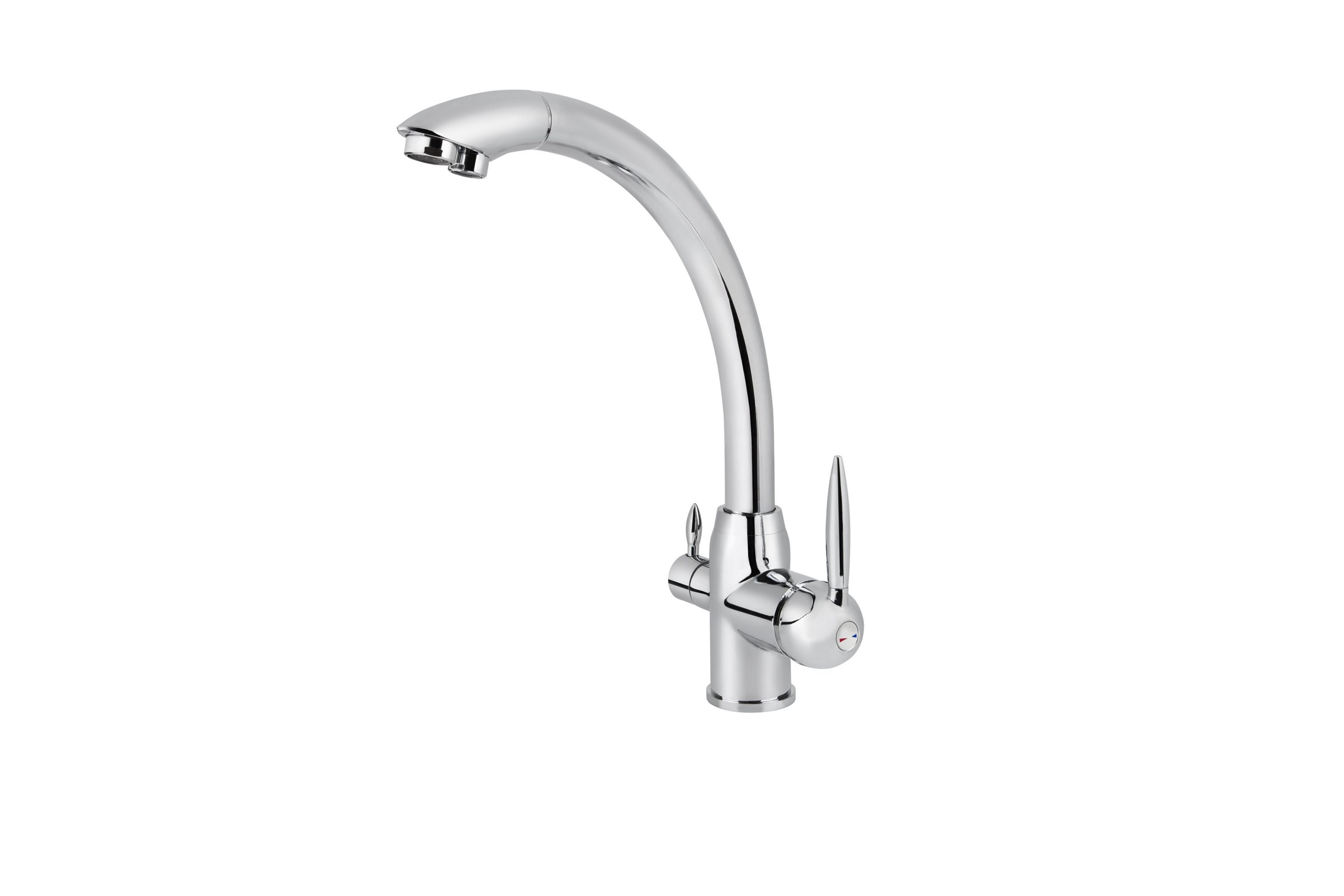 Смеситель VIKO  V-5204 для кухни, хром, излив поворотный, латунь