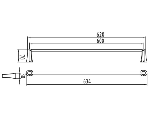 2027 Держатель полотенца(прямой)_2
